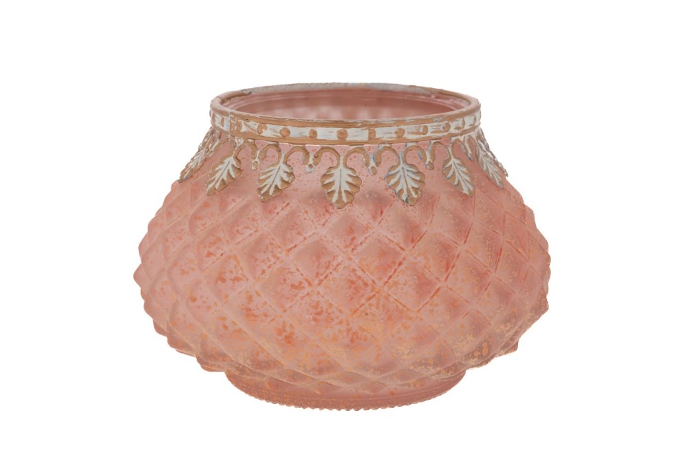 ΡΟΖ ΓΥΑΛΙΝΟ ΣΤΡΟΓΓΥΛΟ ΚΗΡΟΠΗΓΙΟ ΓΙΑ ΡΕΣΩ 11,5Χ11,5Χ8ΕΚ