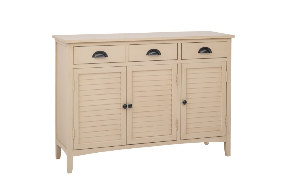 ΞΥΛΙΝΟΣ ΜΠΟΥΦΕΣ ΣΕ ΜΠΕΖ ΧΡΩΜΑ ΜΕ 3 ΠΟΡΤΕΣ AND 3 ΣΥΡΤΑΡΙΑ 105Χ35Χ75ΕΚ