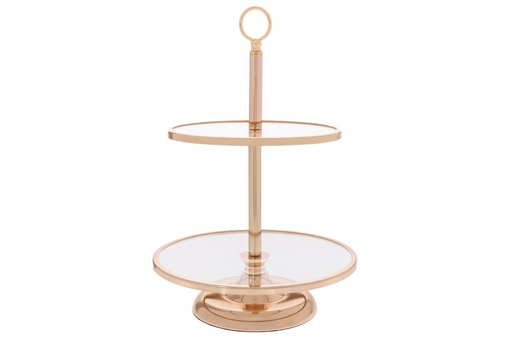 ΔΙΟΡΟΦΗ ΓΥΑΛΙΝΗ ΠΙΑΤΕΛΑ ΣΕ ΧΡΥΣΗ ΜΕΤΑΛΛΙΚΗ ΒΑΣΗ 30Χ30Χ44ΕΚ