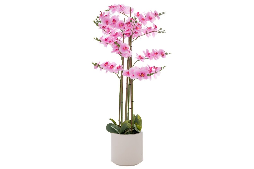 ΡΟΖ ΟΡΧΙΔΕΑ PHALAENOPSIS ΣΕ ΕΚΡΟΥ ΚΕΡΑΜΙΚΟ ΚΑΣΠΩ 127ΕΚ