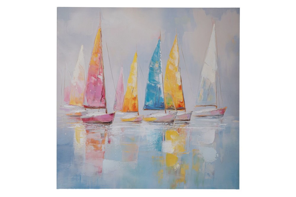 SAIL BOATS ΠΙΝΑΚΑΣ ΤΥΠΩΜΕΝΟΣ ΣΕ ΚΑΜΒΑ 80Χ80ΕΚ