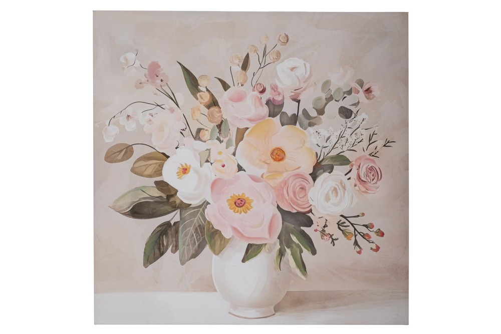 ΠΙΝΑΚΑΣ ΒΑΖΟ ΜΕ ΛΟΥΛΟΥΔΙΑ  ΣΕ ΤΥΠΩΜΕΝΟ ΚΑΜΒΑ 80Χ80ΕΚ