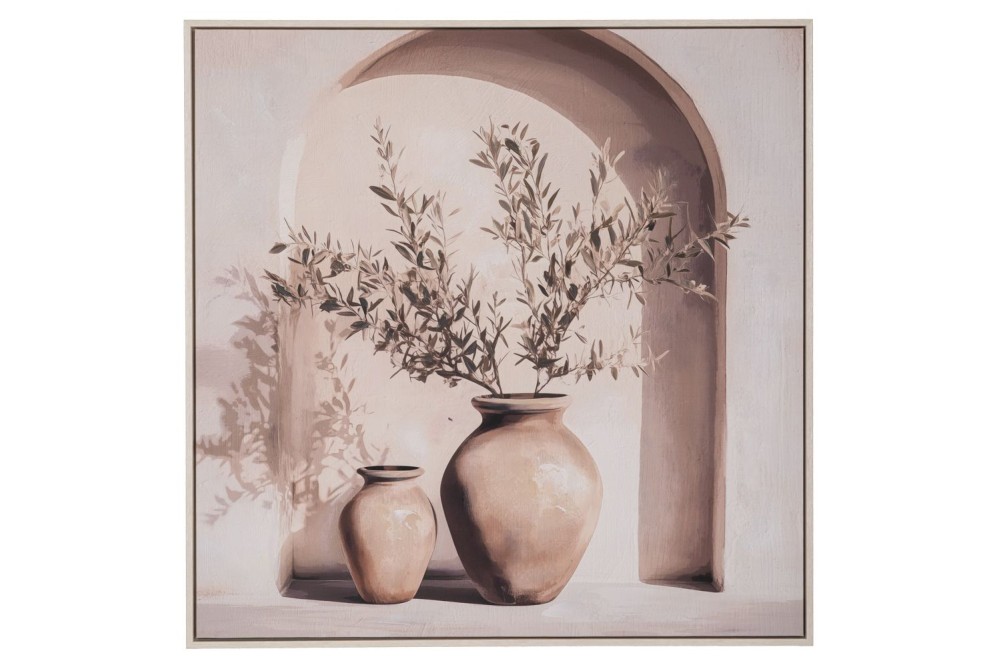 PLANT ΠΙΝΑΚΑΣ ΣΕ ΤΥΠΩΜΕΝΟ ΚΑΜΒΑ ΜΕ ΛΕΥΚΗ ΠΑΛΑΙΩΜΕΝΗ ΚΟΡΝΙΖΑ 80Χ80ΕΚ