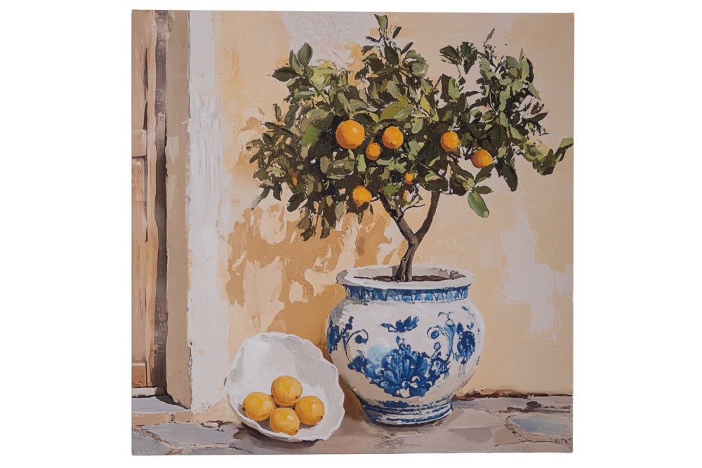 PLANT ΠΙΝΑΚΑΣ ΣΕ ΤΥΠΩΜΕΝΟ ΚΑΜΒΑ 60Χ60ΕΚ ΛΕΜΟΝΙΑ