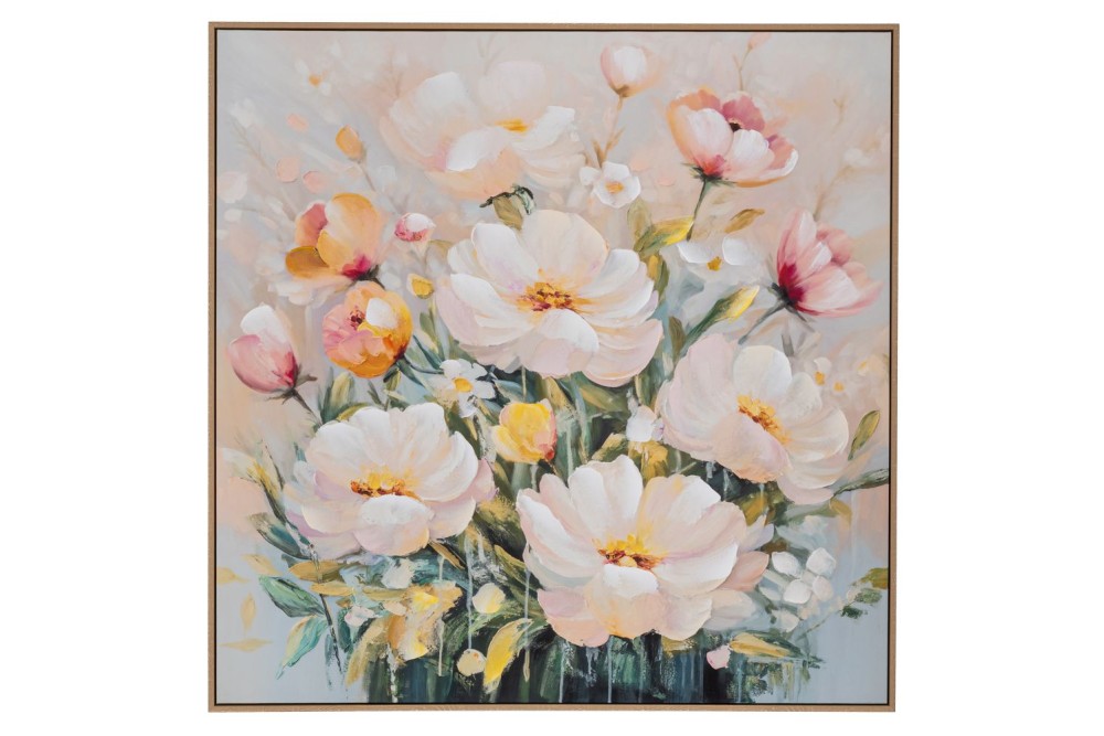 ΠΙΝΑΚΑΣ ΜΕ ΛΟΥΛΟΥΔΙΑ ΣΕ ΤΥΠΩΜΕΝΟ ΚΑΜΒΑ ΜΕ ΚΟΡΝΙΖΑ 100Χ100ΕΚ