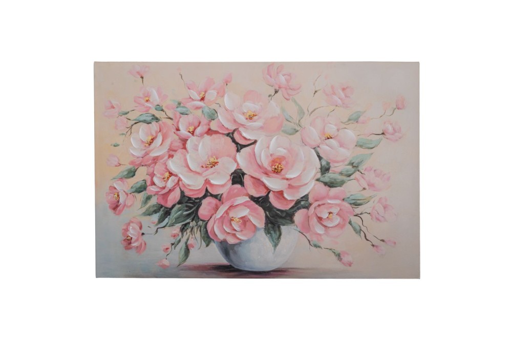 ΠΙΝΑΚΑΣ ΒΑΖΟ ΜΕ ΛΟΥΛΟΥΔΙΑ  ΣΕ ΤΥΠΩΜΕΝΟ ΚΑΜΒΑ 90Χ60ΕΚ