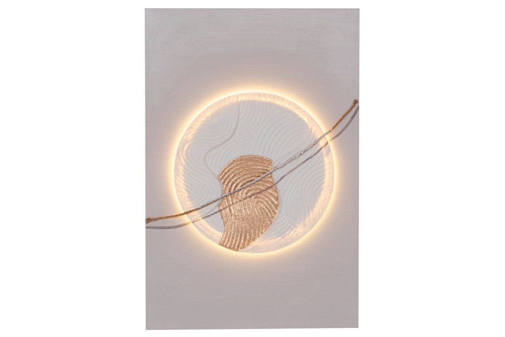 ΠΙΝΑΚΑΣ ΚΥΚΛΟΣ ΕΛΑΙΟΓΡΑΦΙΑ WITH LED LIGHT ΣΕ ΤΥΠΩΜΕΝΟ ΚΑΜΒΑ 60Χ90ΕΚ