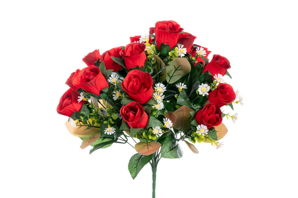 ΜΠΟΥΚΕΤΟ x18 ΜΕ ΚΟΚΚΙΝΑ ΤΡΙΑΝΤΑΦΥΛΛΑ 40ΕΚ