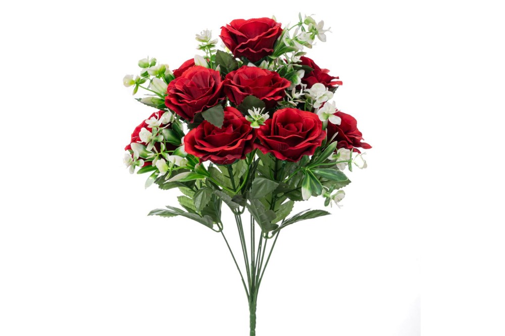 ΜΠΟΥΚΕΤΟ Χ10 ΜΕ ΚΟΚΚΙΝΑ ΤΡΙΑΝΤΑΦΥΛΛΑ 45ΕΚ