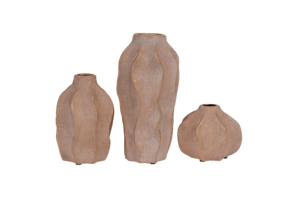 ΣΕΤ 3 ΚΡΕΜ ΚΕΡΑΜΙΚΑ ΒΑΖΑ S: 10Χ10ΕΚ Μ:16Χ10ΕΚ L:23Χ10ΕΚ ΣΕ ΚΟΥΤΙ ΔΩΡΟΥ