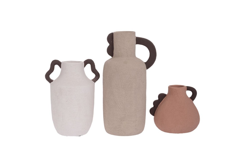 ΣΕΤ 3 ΚΕΡΑΜΙΚΑ ΒΑΖΑ ΣΕ ΓΙΗΝΕΣ ΑΠΟΧΡΩΣΕΙΣ S:11Χ10ΕΚ Μ:18Χ10ΕΚ L:25Χ10ΕΚ ΣΕ ΚΟΥΤΙ ΔΩΡΟΥ