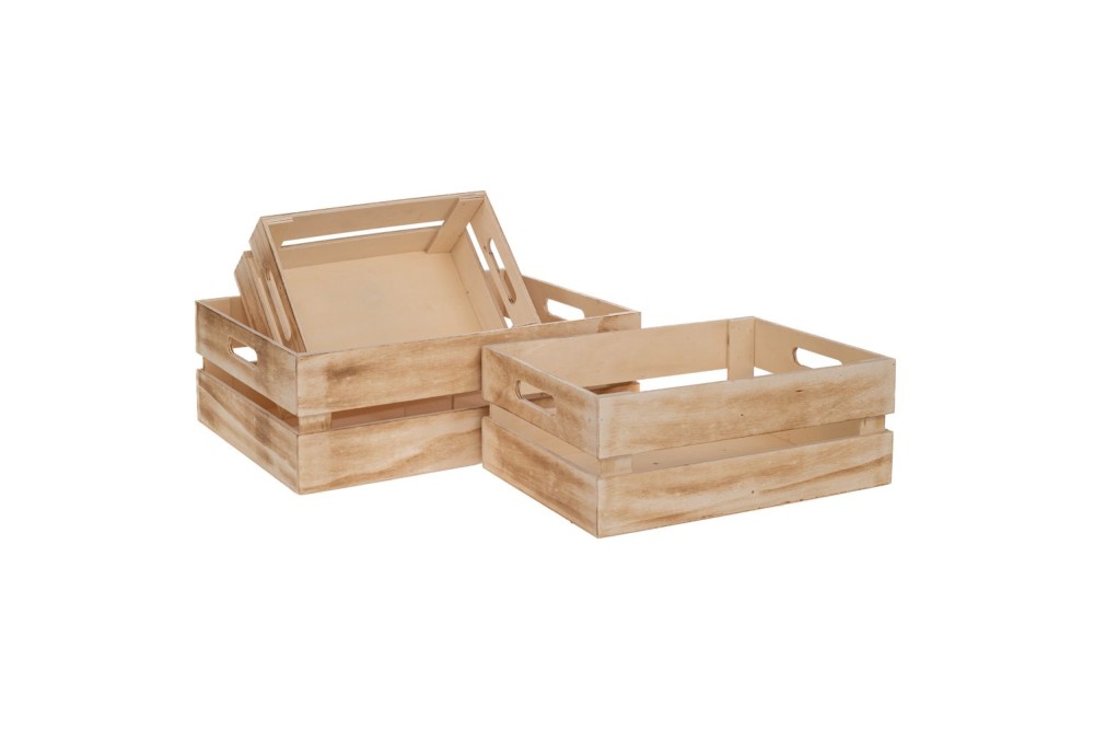 ΣΕΤ 3 ΞΥΛΙΝΟ ΦΥΣΙΚΟ ΚΑΦΑΣΙ 38Χ28Χ13 33Χ23Χ12 27Χ18Χ11ΕΚ