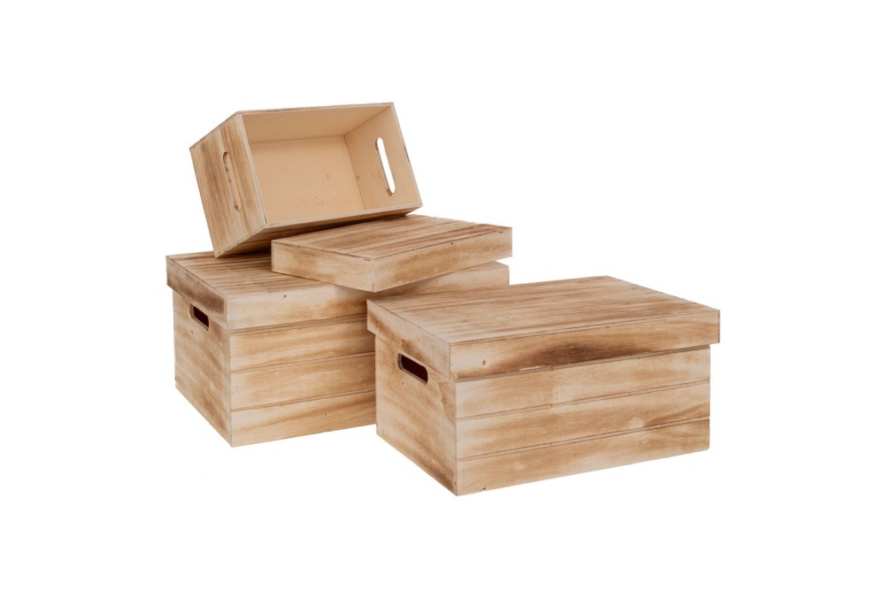 ΣΕΤ 3 ΞΥΛΙΝΟ ΦΥΣΙΚΟ ΚΟΥΤΙ ΜΕ ΚΑΠΑΚΙ 37Χ27Χ18 32Χ22Χ16 27Χ17Χ14ΕΚ
