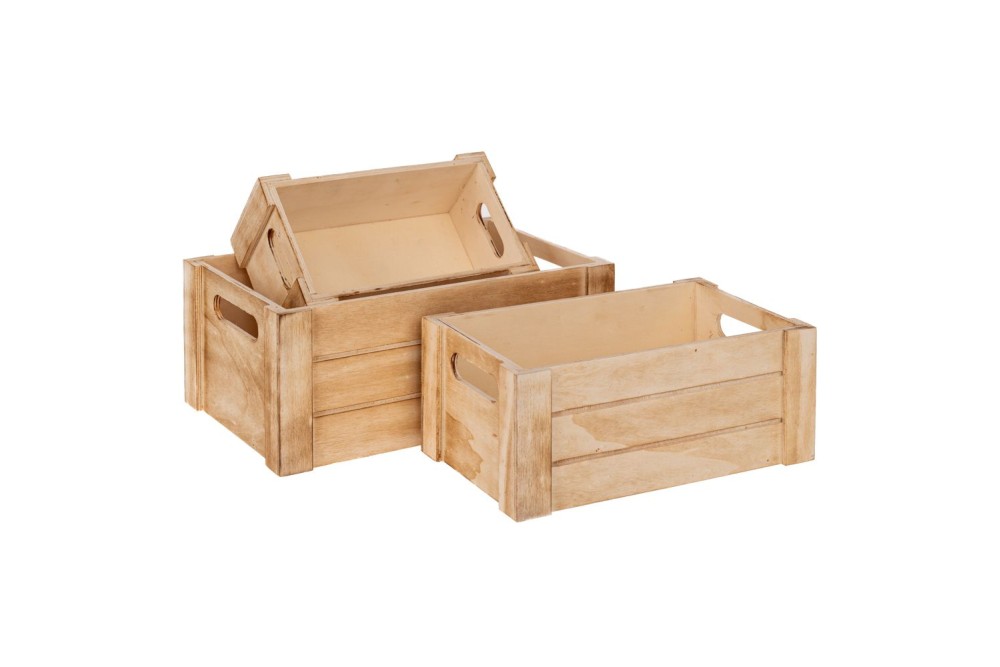 ΣΕΤ 3 ΞΥΛΙΝΟ ΦΥΣΙΚΟ ΚΑΦΑΣΙ 27Χ17Χ11 23Χ14Χ9,5 19Χ11Χ8ΕΚ