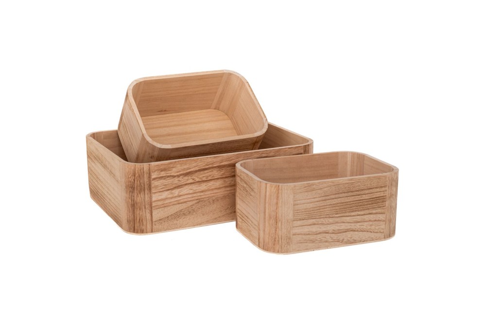 ΣΕΤ 3 ΞΥΛΙΝΟ ΚΑΦΑΣΙ 36Χ26Χ12 24Χ17Χ11ΕΚ