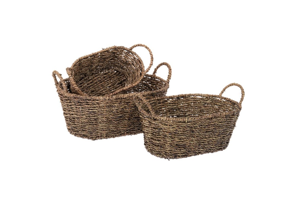 ΣΕΤ 3 ΜΕΤΑΛΛΙΚΟ ΚΑΛΑΘΙ ΜΕ ΧΕΡΟΥΛΙΑ 36Χ25Χ15 30Χ20Χ12 25Χ15Χ10ΕΚ