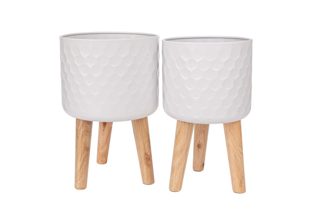 ΣΕΤ 2 ΛΕΥΚΗ ΜΕΤΑΛΛΙΚΗ ΓΛΑΣΤΡΟΘΗΚΗ ΜΕ ΞΥΛΙΝΑ ΠΟΔΙΑ 28Χ43ΕΚ 25Χ41ΕΚ