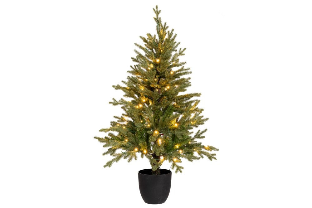 ΠΡΑΣΙΝΟ ΔΕΝΔΡΟ ΜΕ ΚΑΣΠΩ 128ΕΚ ME 100 LED ΖΕΣΤΟ ΛΑΜΠΑΚΙ ΣΤΑΘΕΡΟ