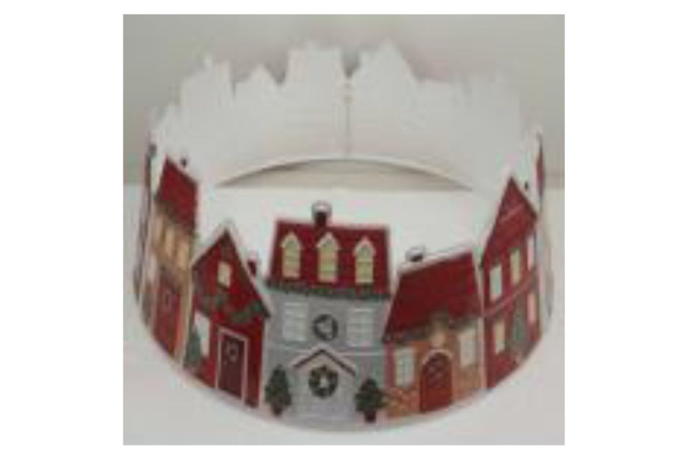 ΚΟΚΚΙΝΗ ΜΕΤΑΛΛΙΚΗ ΣΡΟΓΓΥΛΗ ΒΑΣΗ ΔΕΝΤΡΟΥ ΜΕ ΣΠΙΤΑΚΙΑ Φ66Χ25,5ΕΚ