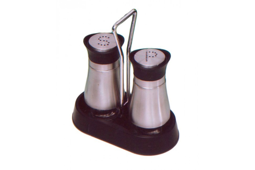 Αλατοπίπερο γυάλινο με ανοξείδωτο κέλυφος