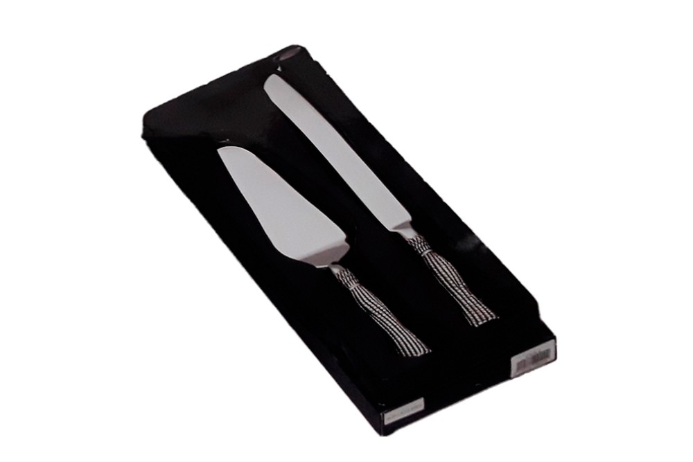 Σετ 2 τεμάχια Σπάτουλα/Μαχαίρι επάργυρο λακαριστό