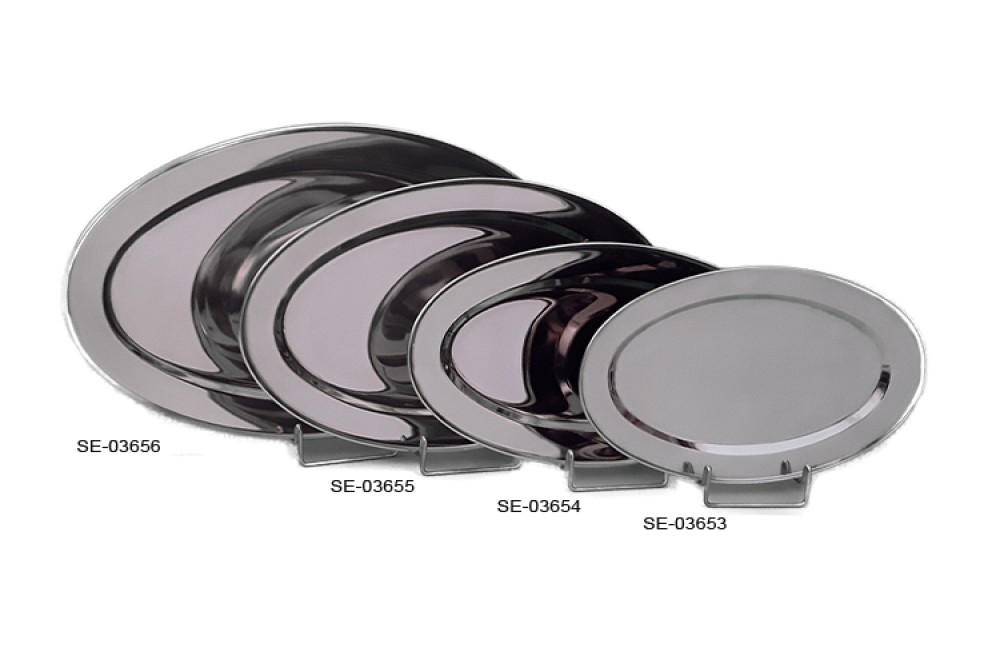 Inox Πιατέλα Σερβιρίσματος Οβάλ 45cm.