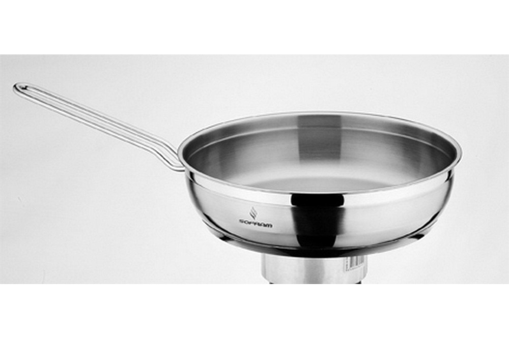 ΤΗΓΑΝΙ 28x5cm - 3lt με ΥΑΛΙΝΟ ΚΑΠΑΚΙ SOFT 18/10  - YMS