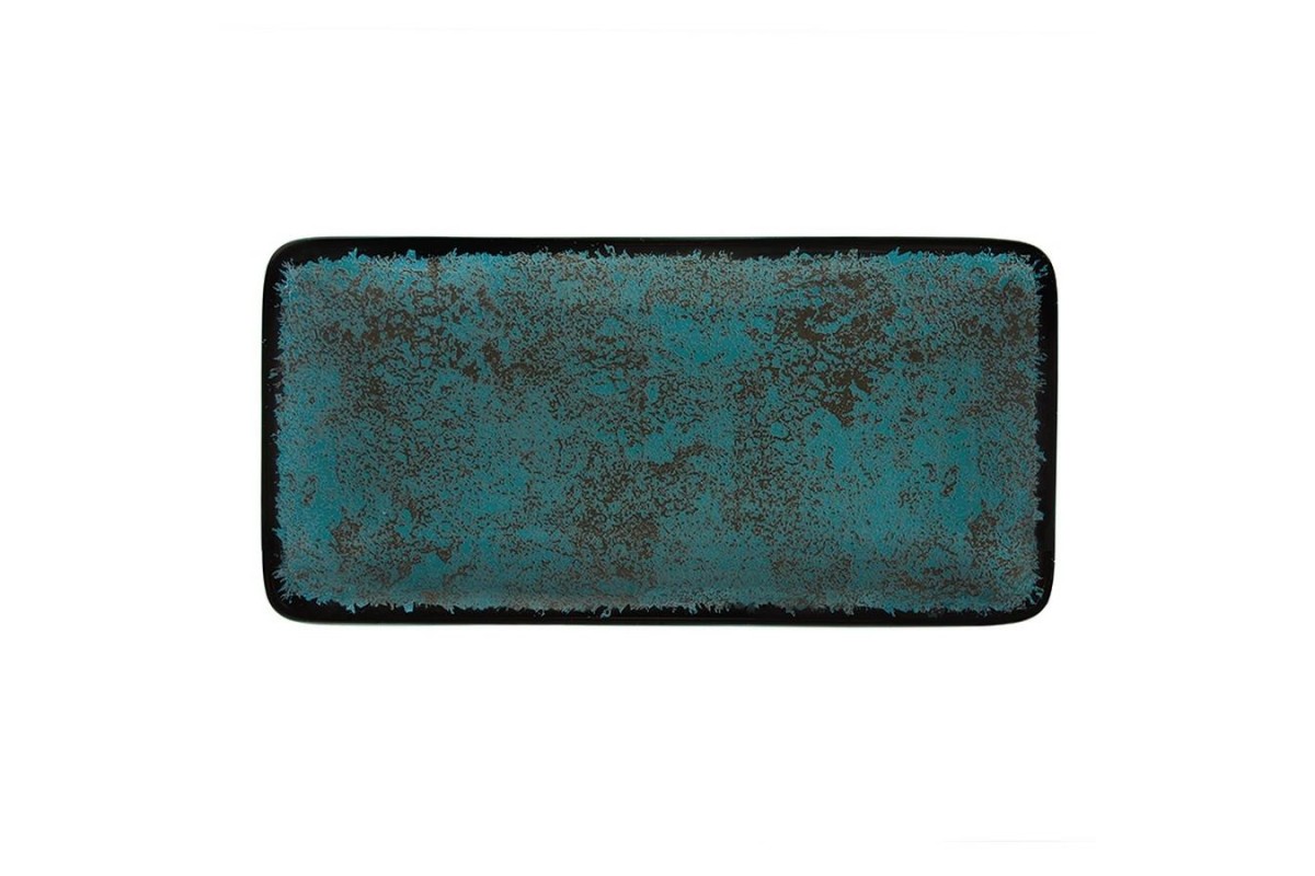 ΠΙΑΤΕΛΑ ΟΡΘΟΓΩΝΙΑ 27x16cm MOON SHADE 18274-99/TEAL - ORIANA FERELLI®