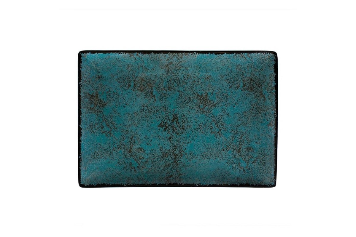 ΠΙΑΤΕΛΑ ΟΡΘΟΓΩΝΙΑ 31x21cm MOON SHADE 18274-99/TEAL - ORIANA FERELLI®