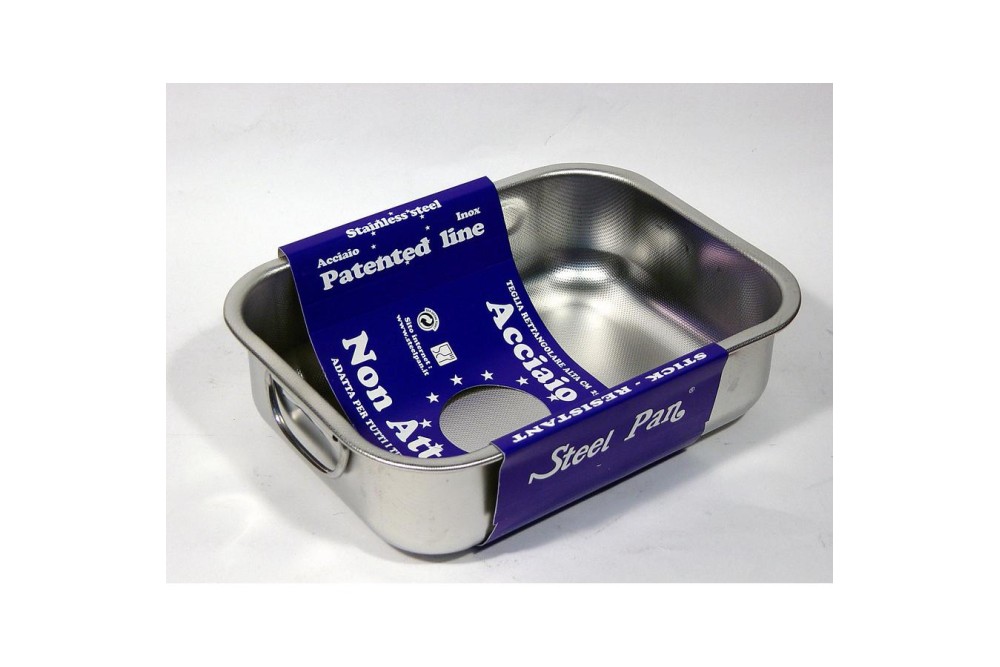 ΤΑΨΙ ΟΡΘΟΓΩΝΙΟ 35x26cm 11162 18/10 PATENTED - STEEL PAN