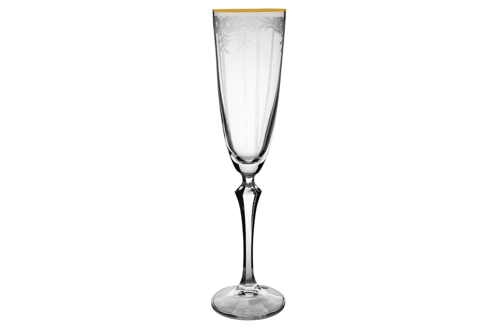 ΠΟΤΗΡΙ ΚΟΛΩΝΑΤΟ ΟΥΖΟΥ 200ml ELISAB-Q8890/G CRYSTALEX Σετ 6τμχ