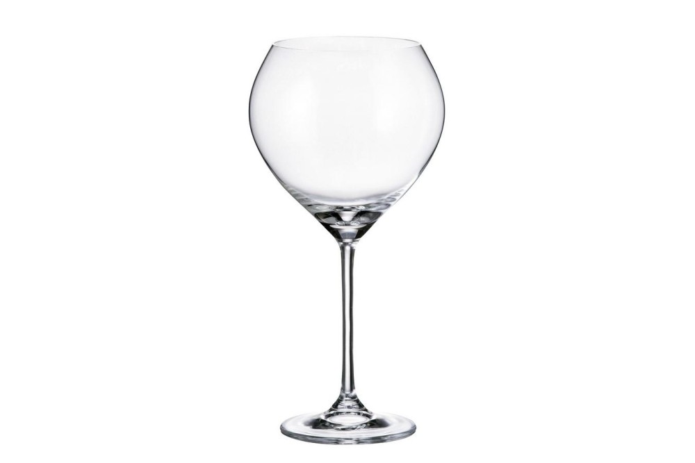 ΠΟΤΗΡΙ ΚΟΛΩΝΑΤΟ BURGUNDER ΚΡΑΣΙΟΥ CARDUELIS 640ml - CRYSTAL BOHEMIA Σετ 6τμχ