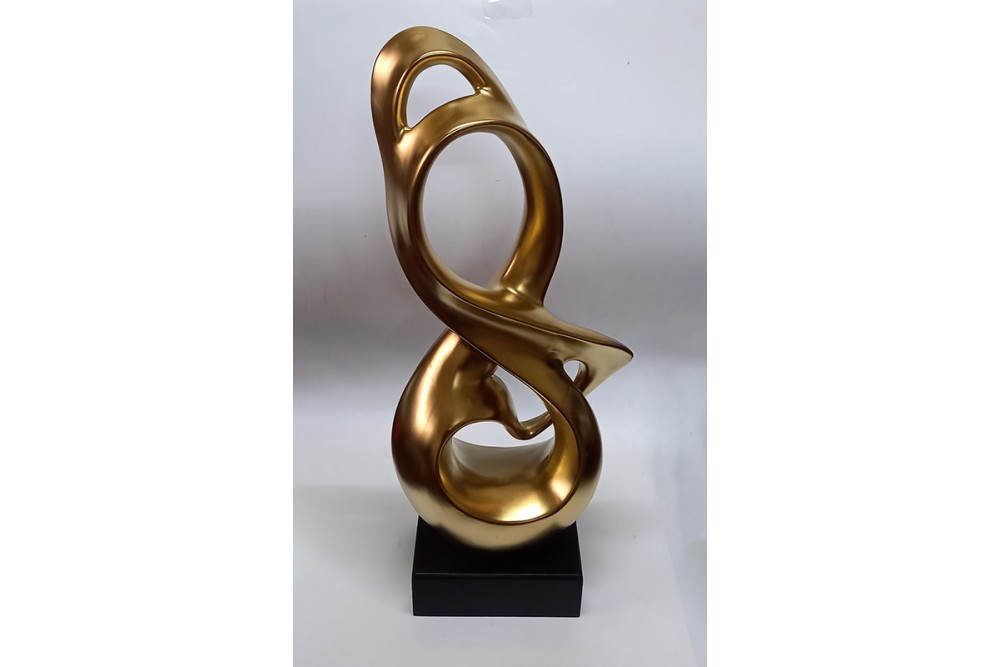 Κεραμικό Διακοσμητικό Αφηρημένο Σχέδιο Σε Χρυσό Ματ  53.50cm