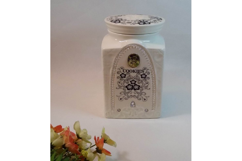 Μπισκοτιερα Κεραμική Διακοσμημένη HC311201-8