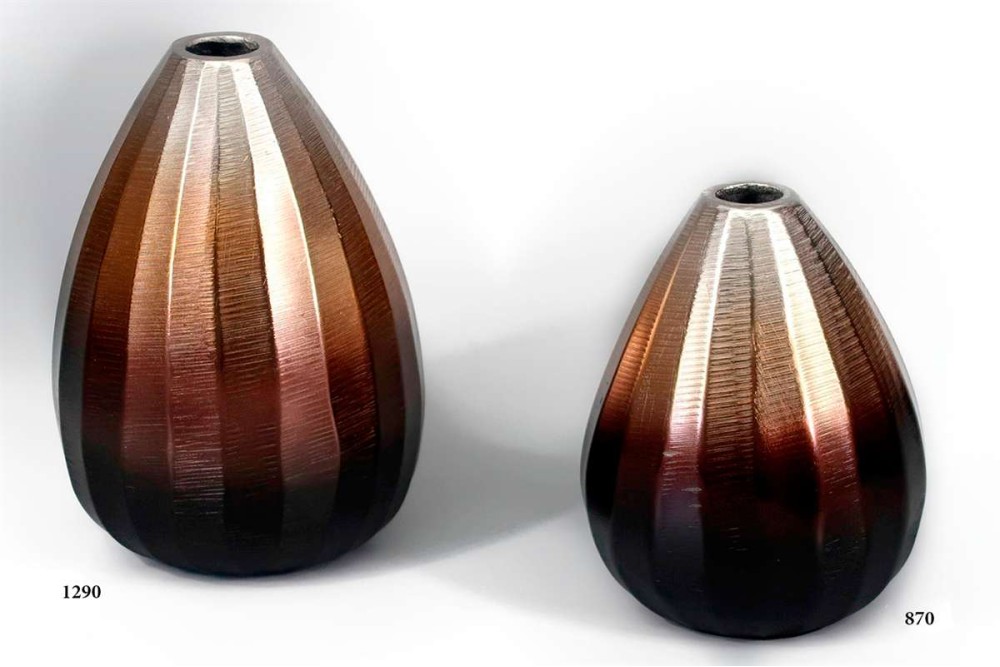 Βάζο μεταλλικό διακοσμητικό 4χρωμο 16,5x11cm