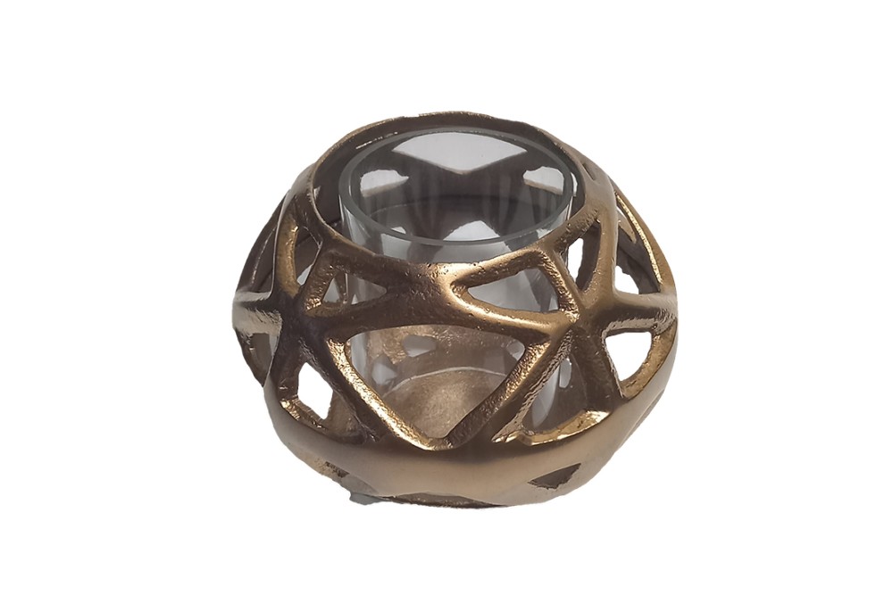 Θήκη Ρεσώ Χρυσή Μεταλλική 10x14εκ.