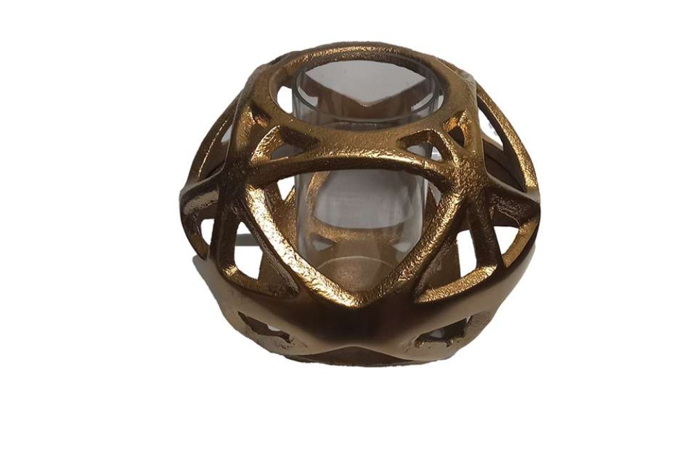 Θήκη Ρεσώ Χρυσή Μεταλλική 20x14εκ.