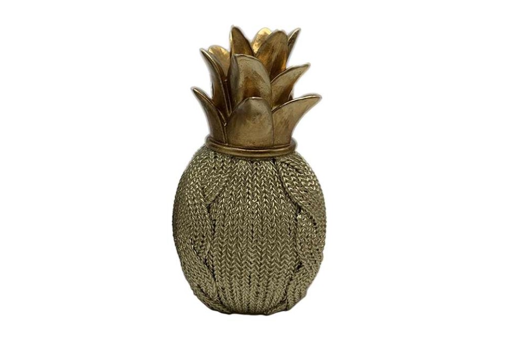 Διακοσμητικός Ανανάς Polyresin Light Green- Χρυσός 9x9x15εκ Διακοσμητικός Ανανάς Polyresin Light Green- Χρυσός 9x9x15εκ