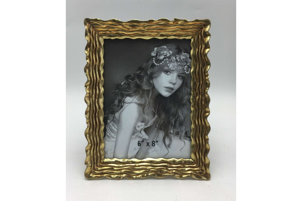 Κορνίζα Polyresin Χρυσή Ανάγλυφη 23220-68 15×20εκ.