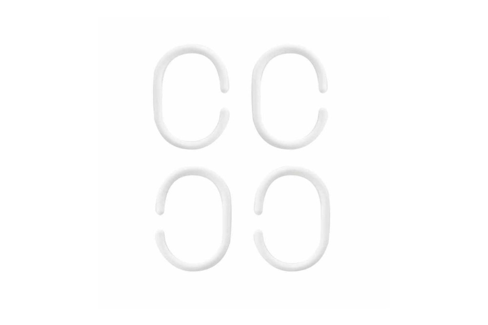 ESTIA ΚΡΙΚΟΙ ΚΟΥΡΤΙΝΑΣ ΜΠΑΝΙΟΥ ΠΛΑΣΤΙΚΟΙ ΛΕΥΚΟΙ 12Τ.