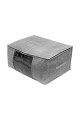 ESTIA ΘΗΚΗ ΑΠΟΘΗΚΕΥΣΗΣ GREY NON WOVEN ΥΦΑΣΜΑΤΙΝΗ ΜΕ ΔΙΠΛΟ ΦΕΡΜΟΥΑΡ 60x45x30cm