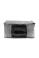 ESTIA ΘΗΚΗ ΑΠΟΘΗΚΕΥΣΗΣ GREY NON WOVEN ΥΦΑΣΜΑΤΙΝΗ ΜΕ ΔΙΠΛΟ ΦΕΡΜΟΥΑΡ 60x45x30cm