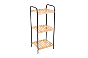 ESTIA ΡΑΦΙΕΡΑ ΕΠΙΔΑΠΕΔΙΑ BAMBOO ESSENTIALS ΜΕ ΜΕΤΑΛΛΙΚΗ ΒΑΣΗ 30x26x75cm 3 ΕΠΙΠΕΔΩΝ