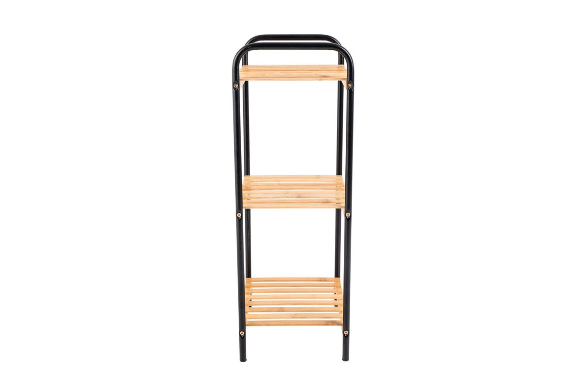 ESTIA ΡΑΦΙΕΡΑ ΕΠΙΔΑΠΕΔΙΑ BAMBOO ESSENTIALS ΜΕ ΜΕΤΑΛΛΙΚΗ ΒΑΣΗ 30x26x75cm 3 ΕΠΙΠΕΔΩΝ