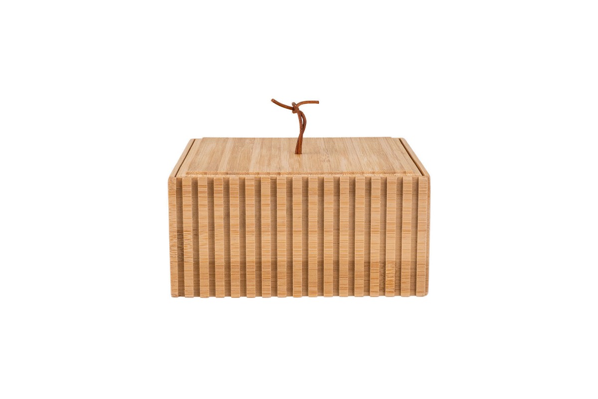 ESTIA ΚΟΥΤΙ ΑΠΟΘΗΚΕΥΣΗΣ ΚΑΙ ΟΡΓΑΝΩΣΗΣ BAMBOO ESSENTIALS 15x15x7cm