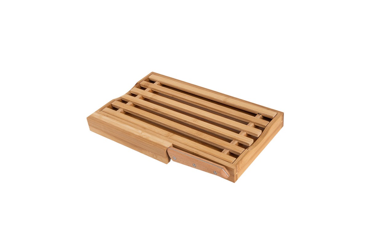 ESTIA ΕΠΙΦΑΝΕΙΑ ΚΟΠΗΣ BAMBOO ESSENTIALS ΜΕ ΜΑΧΑΙΡΙ ΨΩΜΙΟΥ 35.5x22x3.5cm