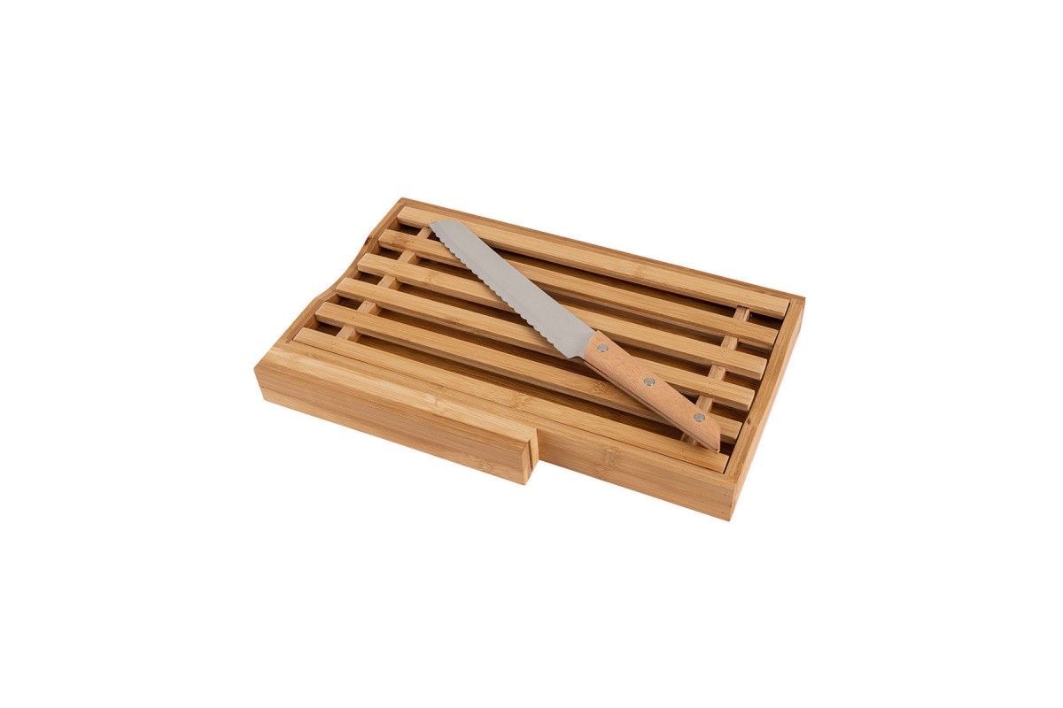 ESTIA ΕΠΙΦΑΝΕΙΑ ΚΟΠΗΣ BAMBOO ESSENTIALS ΜΕ ΜΑΧΑΙΡΙ ΨΩΜΙΟΥ 35.5x22x3.5cm