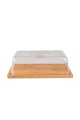 ESTIA ΒΑΣΗ ΤΥΡΙΩΝ BAMBOO ESSENTIALS ΜΕ ΠΛΑΣΤΙΚΌ ΚΑΠΑΚΙ 24x18x7.5cm