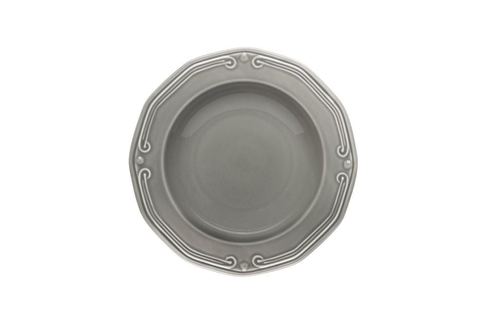 ESTIA ΠΙΑΤΟ ΒΑΘΥ ATHÉNÉE ΠΟΡΣΕΛΑΝΙΝΟ ΑΝΑΓΛΥΦΟ 23cm GREY