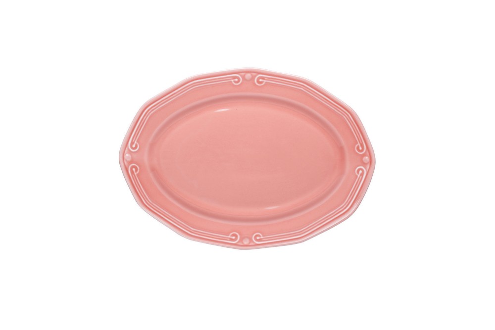 ESTIA ΠΙΑΤΕΛΑ ΟΒΑΛ ATHÉNÉE ΠΟΡΣΕΛΑΝΙΝΗ ΑΝΑΓΛΥΦΗ 36cm ROSE